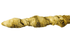 Detailed view of the ancient Egyptian juvenile crocodile mummy showing the preserved tapered body and centuries-old linen wrapping.