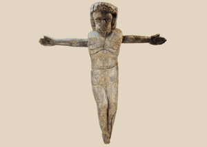 Very Large Antique Spanish Colonial Folk Art | Corpus Christi Wood Sculpture | Circa 17th–19th Century