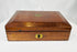 antique brass microscope with glass lenses and wooden case
