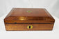 antique brass microscope with glass lenses and wooden case