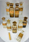 historical doctor’s medicine chest with glass apothecary bottles and cork stoppers
