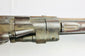 Macro detail of the Snider-Enfield Mk II barrel and hinged breechblock showing proof marks and aged military finish.