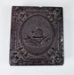 Antique sixth-plate daguerreotype double portrait featuring Victorian couple