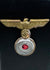 Antique Kriegsmarine Tellermütze cap insignia in gilt and blackened metal