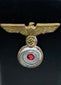 Antique Kriegsmarine Tellermütze cap insignia in gilt and blackened metal