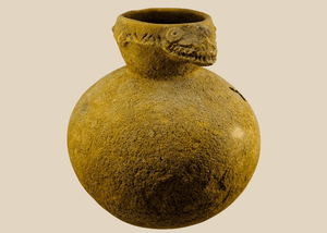 West African | Terracotta Crocodile-Head Ritual Vessel | Circa 12th–18th Century