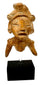 West Mexican shaft tomb terracotta human effigy with headdress on display stand