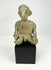 Pre-Columbian West Mexican Nayarit Chinesco terracotta seated male figure on display stand