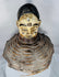 Mid-century African masquerade headdress attributed to the Yoruba people with woven fiber and wood components.