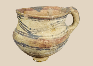 Ancient Chinese Neolithic Painted Pottery Vessel with Geometric Decoration | Circa 3300–2000 BCE