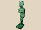 Ancient Egyptian bronze statuette of a standing female deity, likely Neith, Late Period to Ptolemaic era.