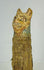 Authentic Bastet cat mummy artifact on wooden base