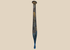 Ancient Roman blue glass candlestick unguentarium with elongated fusiform body, circa 1st–3rd Century AD