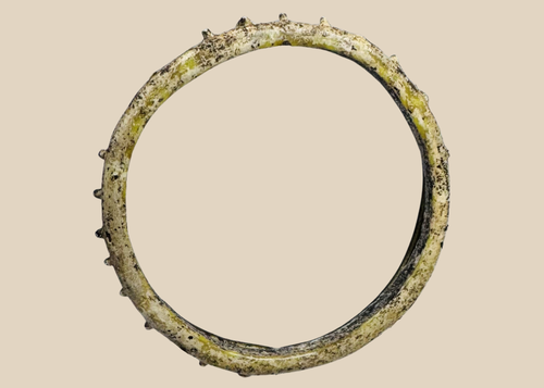 Ancient Roman glass bracelet with applied nodular decoration, Roman Imperial Period, circa 2nd–4th century AD.