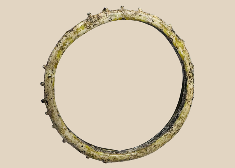 Ancient Roman glass bracelet with applied nodular decoration, Roman Imperial Period, circa 2nd–4th century AD.