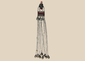 Antique Afghan Kuchi tribal pendant with a hirz prayer tube, red glass cabochons, and cascading chain tassels.