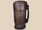 Antique Himalayan hand-carved wooden vessel traditionally used for yak milk or butter storage