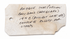 Original handwritten collection tag for an antique Indo-Persian bazu band armguard, dating to the 19th century or possibly the late 18th century.