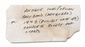 Original handwritten collection tag for an antique Indo-Persian bazu band armguard, dating to the 19th century or possibly the late 18th century.