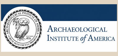 Logo of the Archaeological Institute of America featuring the owl emblem on a blue and white background	