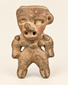 Pre-Columbian Ritual Figure | Hand-Modeled Clay Sculpture | Mounted Display | Circa 300 BCE–500 CE
