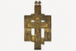 Grande croix de dévotion orthodoxe impériale russe en bronze | Inscriptions en vieux-slave | Fin XVIIIe - début XIXe siècle