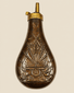 Patriotic Stand Of Arms Powder Flask | Copper Body With Brass Spout | Mid 19th Century