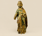 Saint espagnol colonial ou européen | Saint en bois sculpté à la main avec des traces de polychromie | XVIIe-XVIIIe siècle 