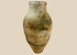 Ancient Late Byzantine terracotta storage vessel with visible historic repair and maritime patina