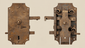 Hand-Forged Iron Door Lock with Intricate Mechanisms | Circa 18th-Century