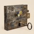 Antiguo americano | Cerradura de puerta de hierro Carpenter & Co. Patentees | Circa 1800s