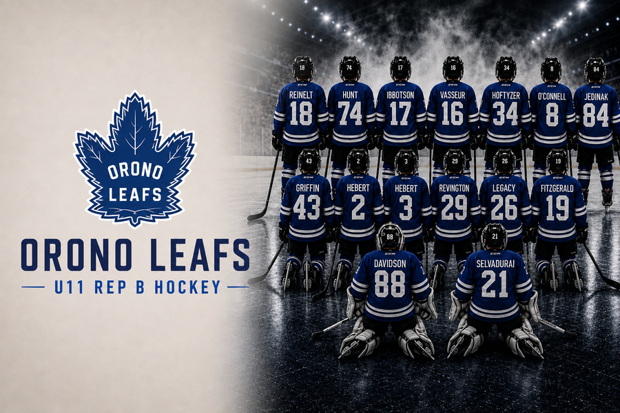 Relic & Rarity Sponsors Orono Leafs U11 Rep B Hockey Team — 2026–2027 Season