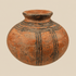 West African | Tribal Terracotta Pot with Painted Geometric Decoration | Circa 19th – Early 20th Century