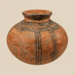 West African | Tribal Terracotta Pot with Painted Geometric Decoration | Circa 19th – Early 20th Century