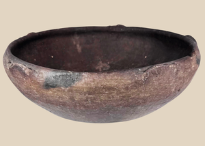 Ancient Pre-Columbian Pottery Serving Bowl | Fire-Clouded Terracotta Vessel | Circa 500 BCE–1200 CE