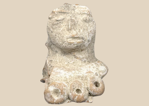 Pre-Columbian Mesoamerican Female Figure Fragment | 300 BCE–600 CE