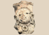 Pre-Columbian terracotta figural fragment with elaborate headdress and circular earspools