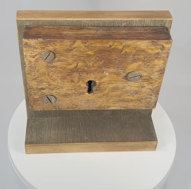 Demonstration of skeleton key engaging antique mortise lock mechanism showing how the internal warded system operates