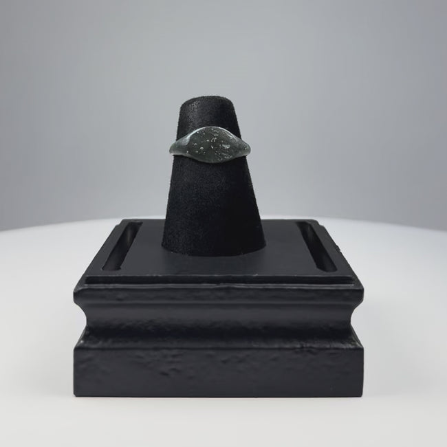 360-degree video of ancient Roman bronze finger ring with broad plain oval bezel, circa 2nd–4th century CE
