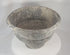 360-degree view of a large Ban Chiang-style earthenware pottery vessel featuring incised geometric decoration, a broad flared rim, textured surface treatment, and an aged archaeological appearance.