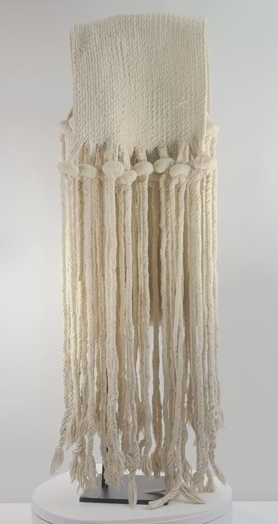 Video showing multiple views and woven details of an early to mid-20th-century Hopi-attributed ceremonial rain sash