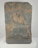 Antique Baroque Virgin and Child devotional relief shown in detail, highlighting the crowned Mary, Christ Child, angels, polychrome carving, gilding traces, distressed surface and aged wooden reverse.