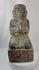 360-degree view of a Burmese Mandalay period carved wooden sculpture of a kneeling Buddhist devotee with hands in prayer and traces of original parcel gilding.