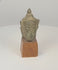 Thai bronze Buddha head with serene facial features, elongated earlobes, pointed ushnisha and naturally aged patina