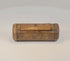 360-degree rotating view of a 19th-century British burr walnut snuff box, showing the figured wood grain, dark stringing, hinged lid, faceted sides, rounded ends, and aged patina.
