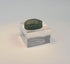 Rotating view of an ancient Egyptian blue-green glazed faience scarab amulet