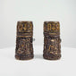 Video of pair of Tibetan Buddhist prayer wheels carved from human femur bone with Buddha relief figures and Sanskrit inscriptions