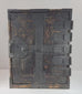 Antique Japanese Edo period funa tansu ship chest being opened step by step, with the reinforced front door opened and each interior drawer pulled out individually to reveal the later silver-storage fittings.