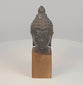 Cabeza de Buda de bronce del sudeste asiático | Escultura fundida con pátina oscura | Siglos XVIII-XIX d. C.
