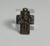360-degree rotating view of a 19th century bronze Christian cross pendant with Marian devotional imagery and aged patina, recovered near a Nova Scotia maritime wreck site